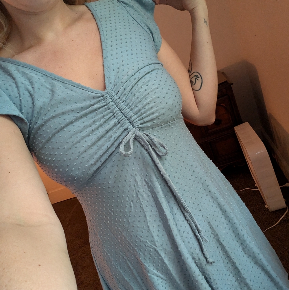 Rolla Coster Blue Chemise with Ruched Bust